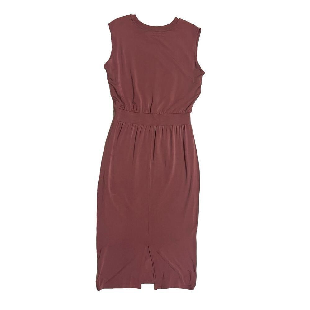 Athleta Santorini Cinch Dress Size Small Mauve Dusty Rose Pink Sleeveless Lined - Picture 5 of 14